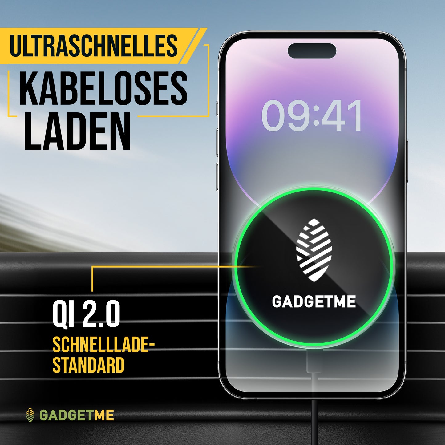 NEU! Gadgetme MagSafe  Qi 2.0 Handyhalterung mit Ladefunktion 15W