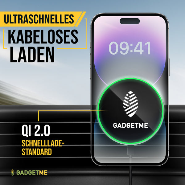 NEU! Gadgetme MagSafe  Qi 2.0 Handyhalterung mit Ladefunktion 15W