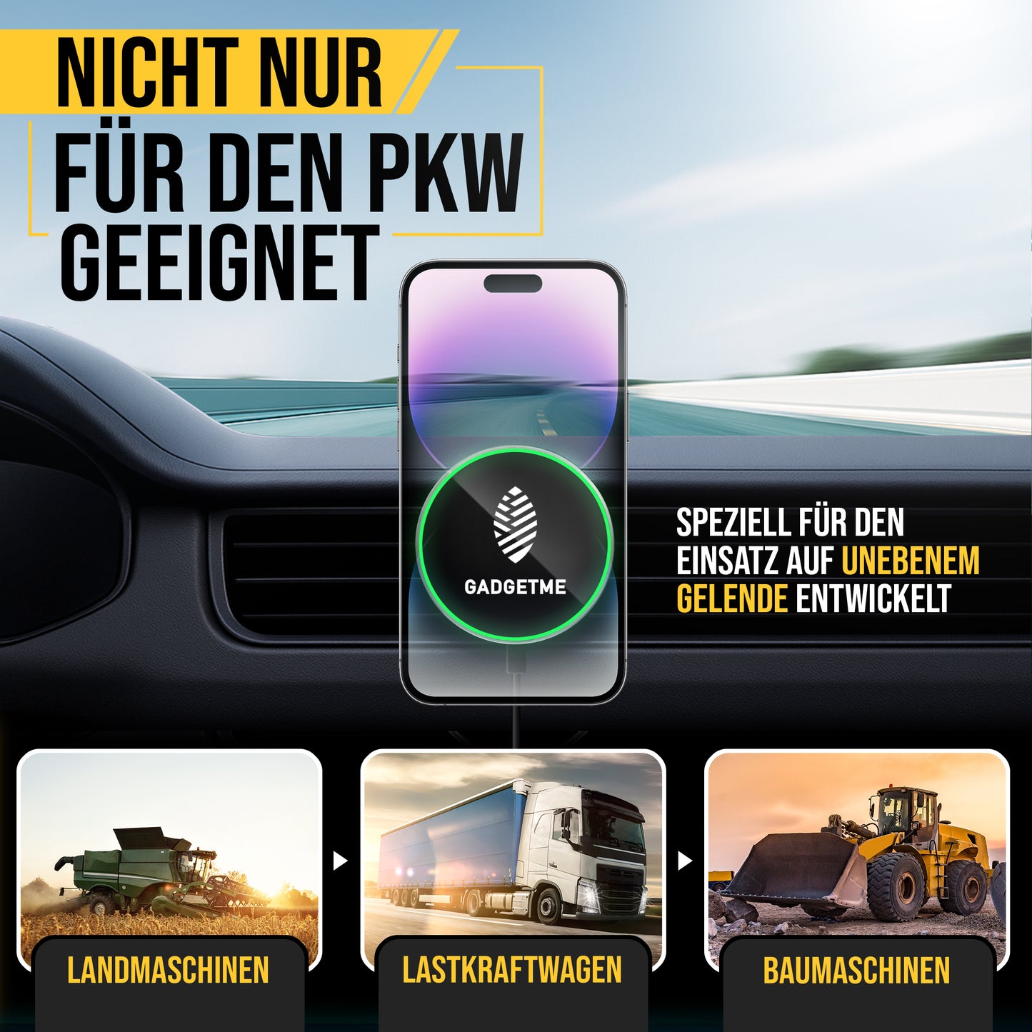 NEU! Gadgetme MagSafe  Qi 2.0 Handyhalterung mit Ladefunktion 15W