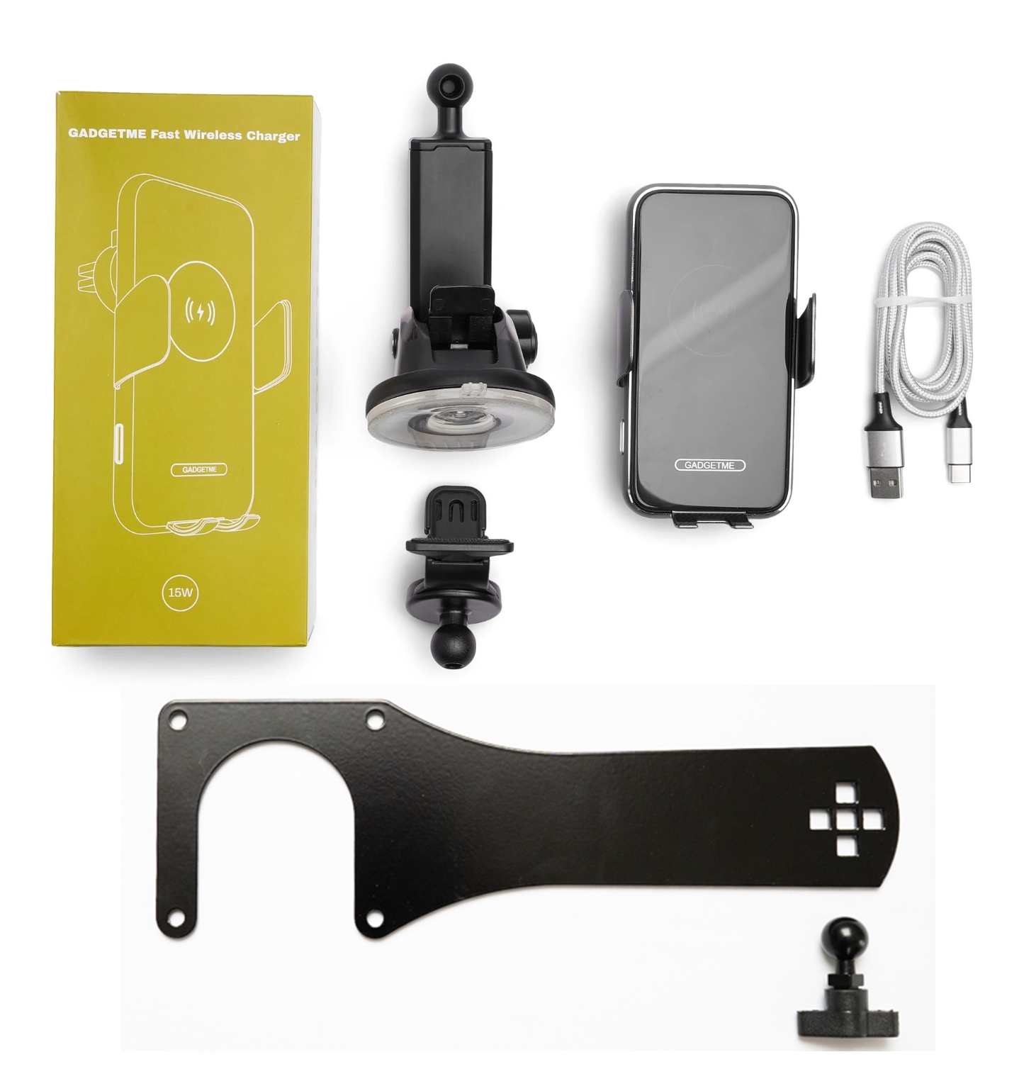 Support téléphone GADGETME avec fonction de charge sans fil adapté pour Case, New Holland & Steyr, 15 W