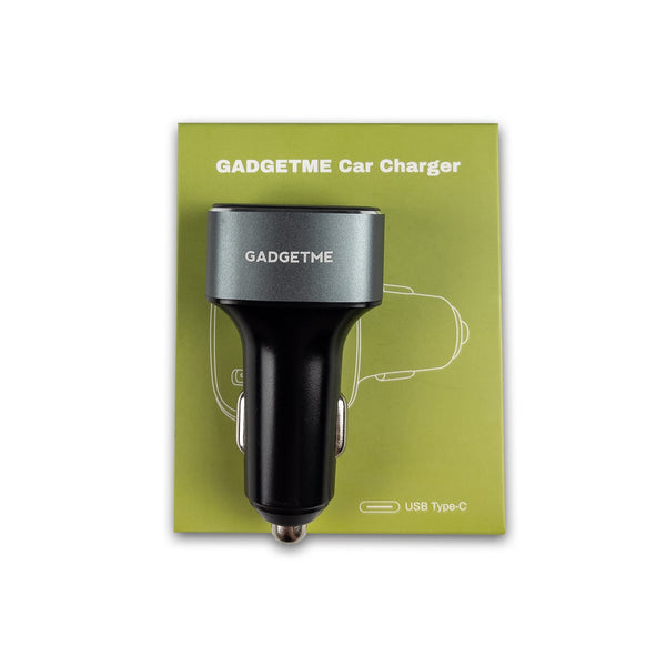 GADGETME 12V charger with USB QC3.0 and USB C PD Quick Charge 3.0 with max. 36 watts