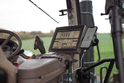 Support téléphone GADGETME V1 avec fonction de charge sans fil adapté pour John Deere Command Center 4600, 15 W
